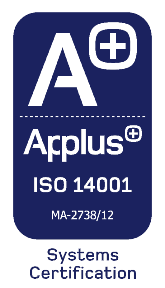 Empresa certificada en Calidad Mediambiental según ISO 14001